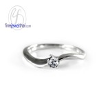 แหวนทองคำขาว แหวนเพชร แหวนคู่ แหวนแต่งงาน แหวนหมั้น - R1034DWG